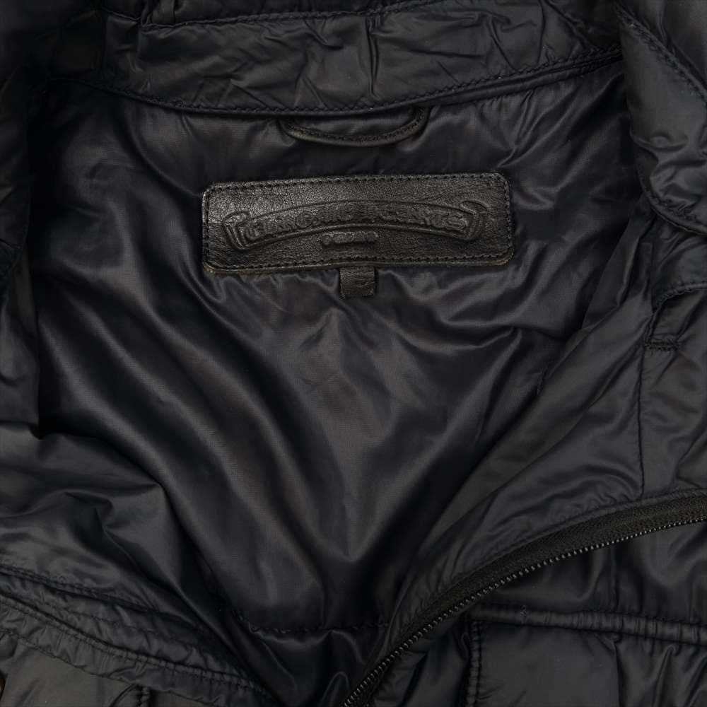 CHROME HEARTS クロムハーツ（原本無） 国内正規品 クロスボールボタン ダガージップ ナイロン ダウン ベスト ブラック系 S【中古】