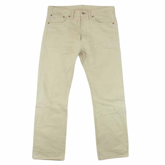 RRL ダブルアールエル shuttle woven selvedge denim オフホワイト デニム ベージュ系 32【中古】