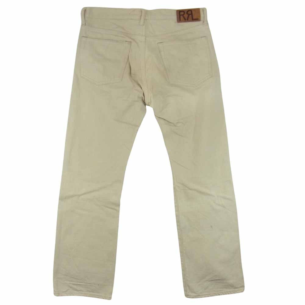 RRL ダブルアールエル shuttle woven selvedge denim オフホワイト デニム ベージュ系 32【中古】