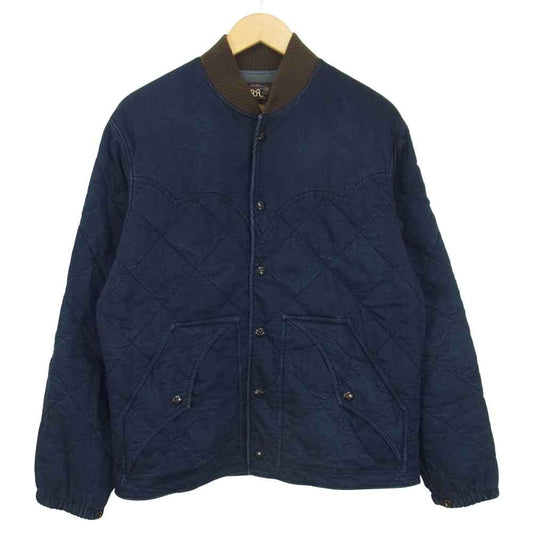 RRL ダブルアールエル 国内正規品 QUILTED RANCHER JACKET インディゴ キルティング ネイティブ ランチャー ジャケット ネイビー系 M【中古】