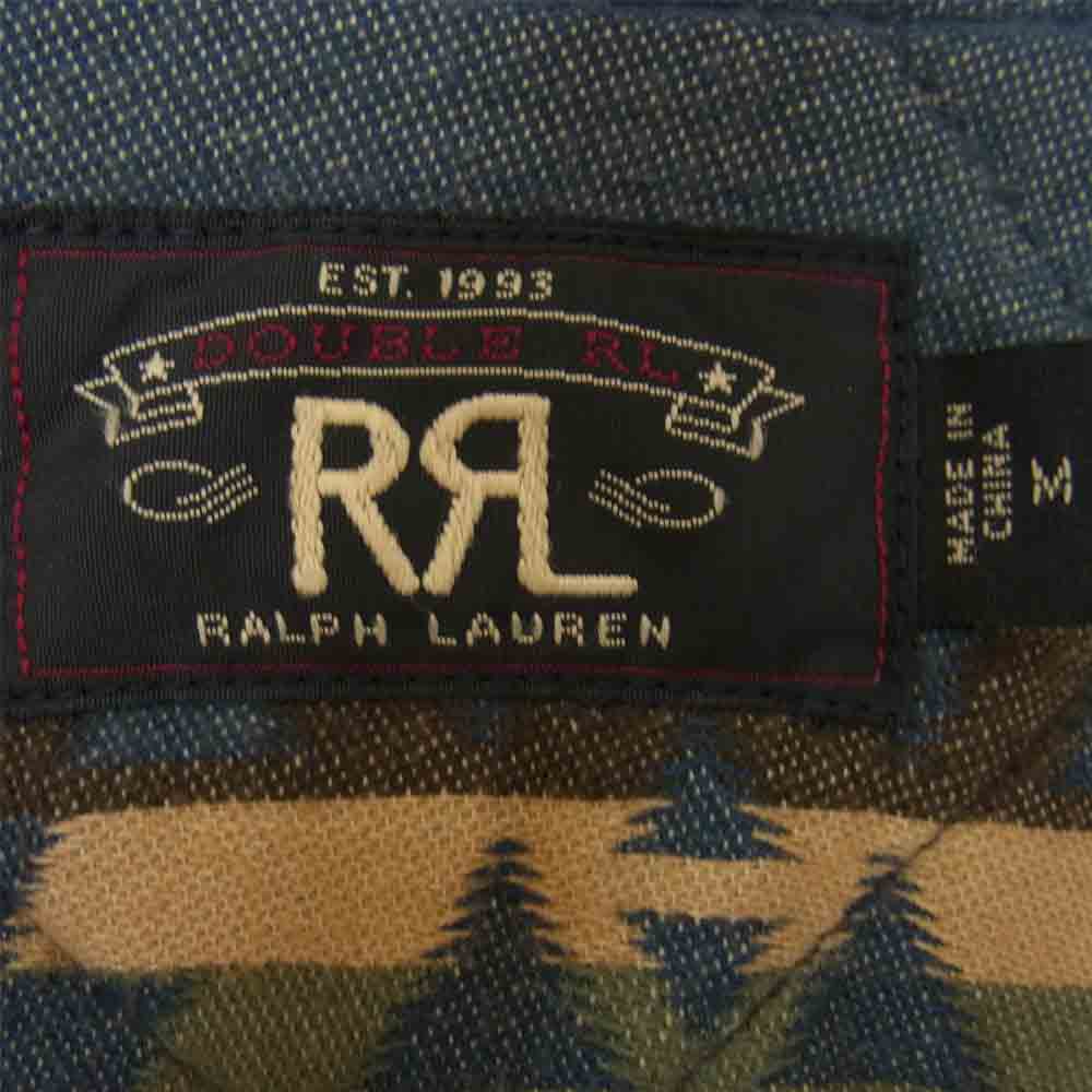 RRL ダブルアールエル 国内正規品 QUILTED RANCHER JACKET インディゴ キルティング ネイティブ ランチャー ジャケット ネイビー系 M【中古】