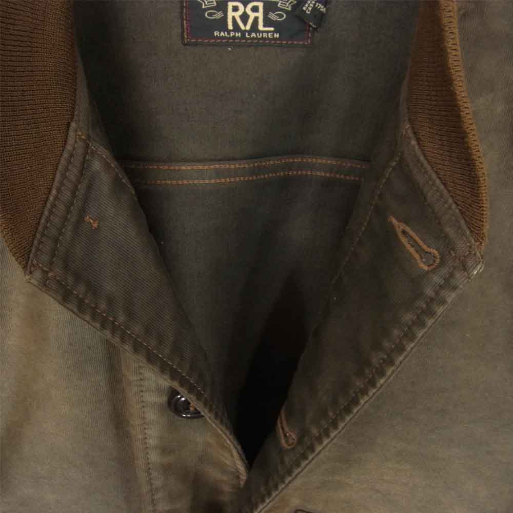 RRL ダブルアールエル 国内正規品 cotton flight jacket ヴィンテージ加工 コットン ピケ フライト ジャケット ブラウン系 M【中古】
