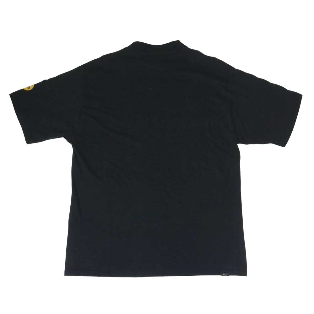 HYSTERIC GLAMOUR ヒステリックグラマー 06193CT03  モックネック 半袖 ライン Tシャツ ブラック系 L【中古】
