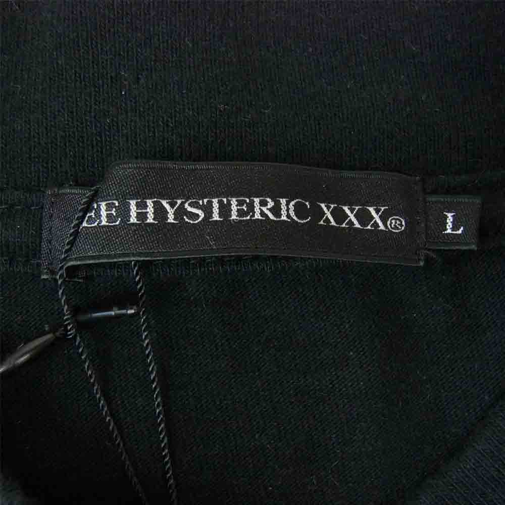 HYSTERIC GLAMOUR ヒステリックグラマー 06193CT03  モックネック 半袖 ライン Tシャツ ブラック系 L【中古】