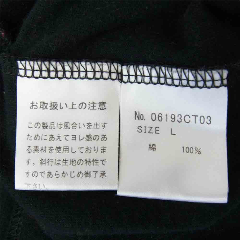 HYSTERIC GLAMOUR ヒステリックグラマー 06193CT03  モックネック 半袖 ライン Tシャツ ブラック系 L【中古】