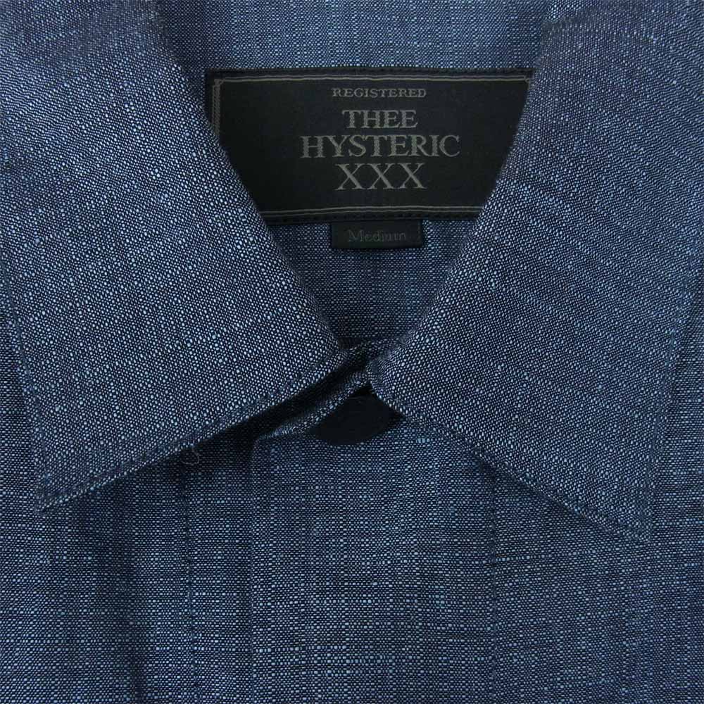 HYSTERIC GLAMOUR ヒステリックグラマー 06182AB01 デニム リネン ジャケット インディゴブルー系 M【美品】【中古】