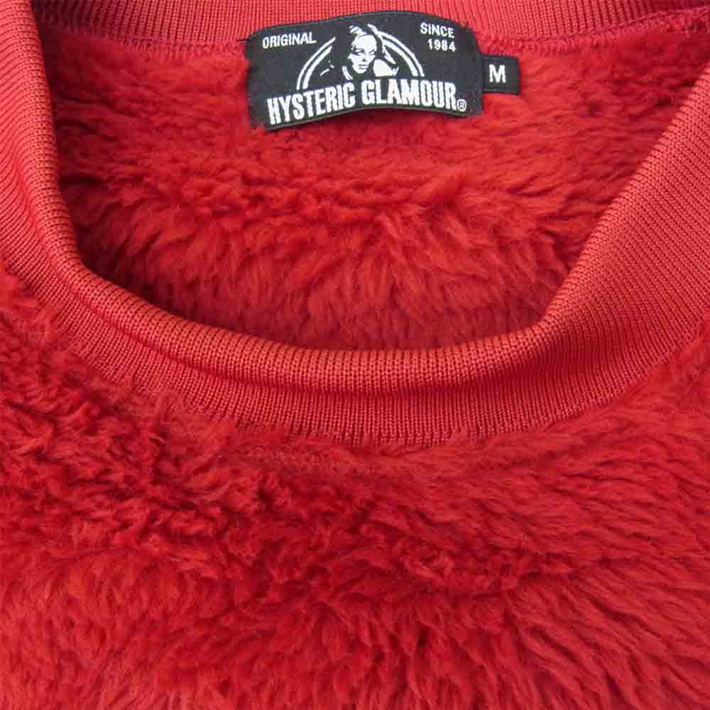 HYSTERIC GLAMOUR ヒステリックグラマー 02183CS09 ポーラテック フリース スウェット レッド系 M【極上美品】【中古】