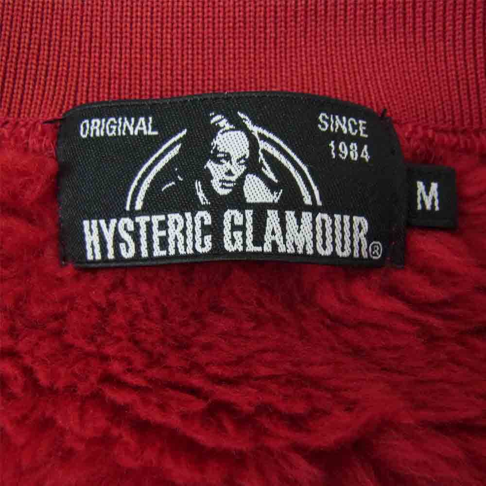 HYSTERIC GLAMOUR ヒステリックグラマー 02183CS09 ポーラテック フリース スウェット レッド系 M【極上美品】【中古】
