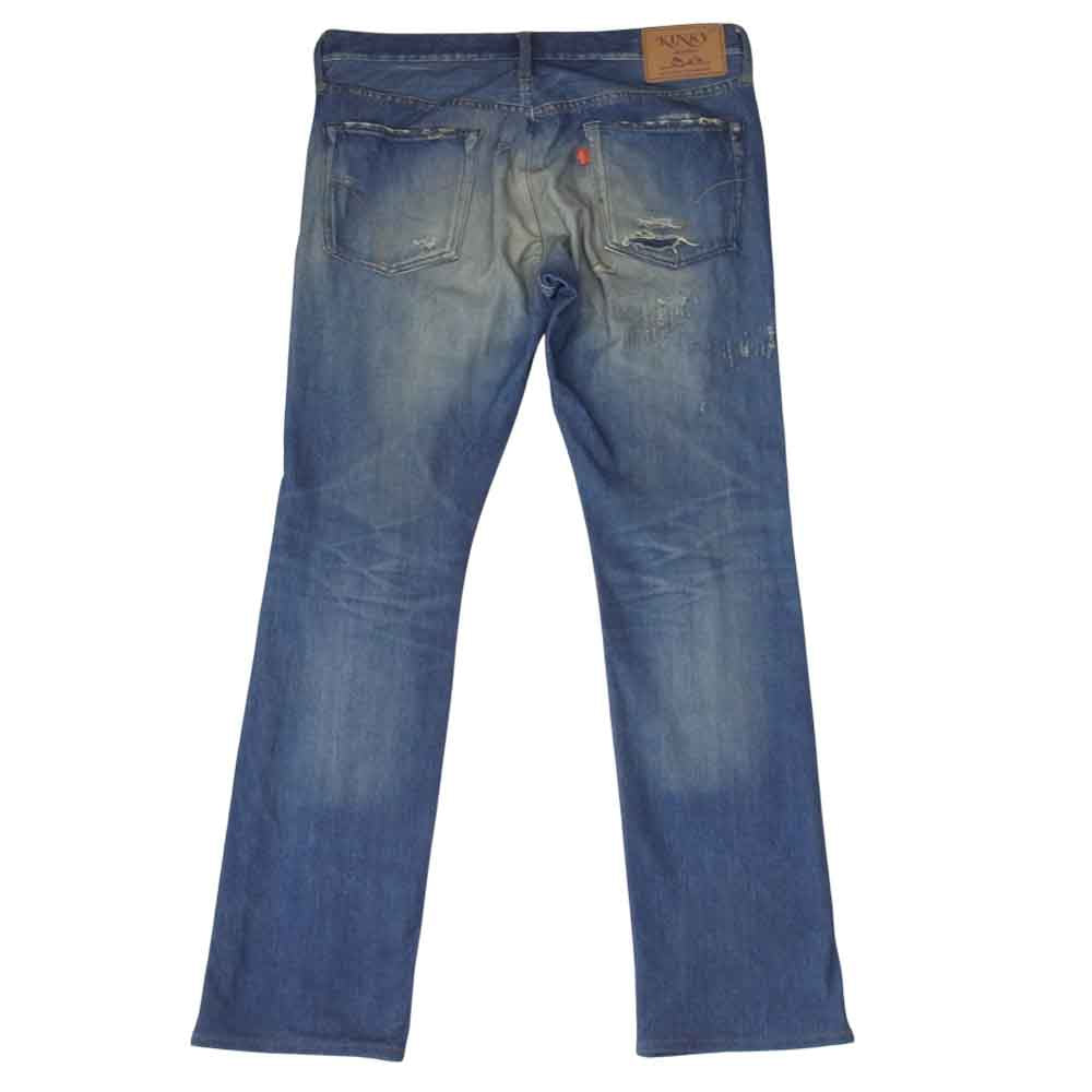 HYSTERIC GLAMOUR ヒステリックグラマー 18AW 02183AP14 60s REMAKE DENIM 転写プリント スリム ストレート パンツ インディゴブルー系 M【中古】