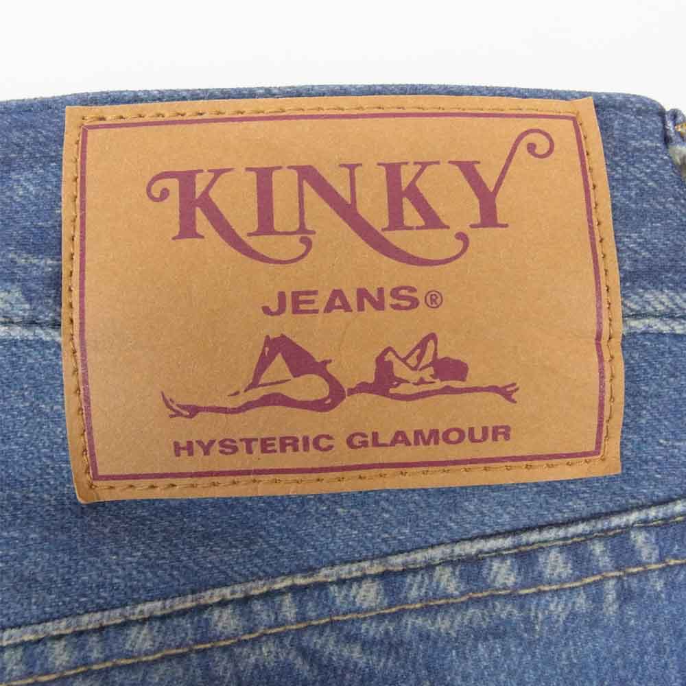 HYSTERIC GLAMOUR ヒステリックグラマー 18AW 02183AP14 60s REMAKE DENIM 転写プリント スリム ストレート パンツ インディゴブルー系 M【中古】