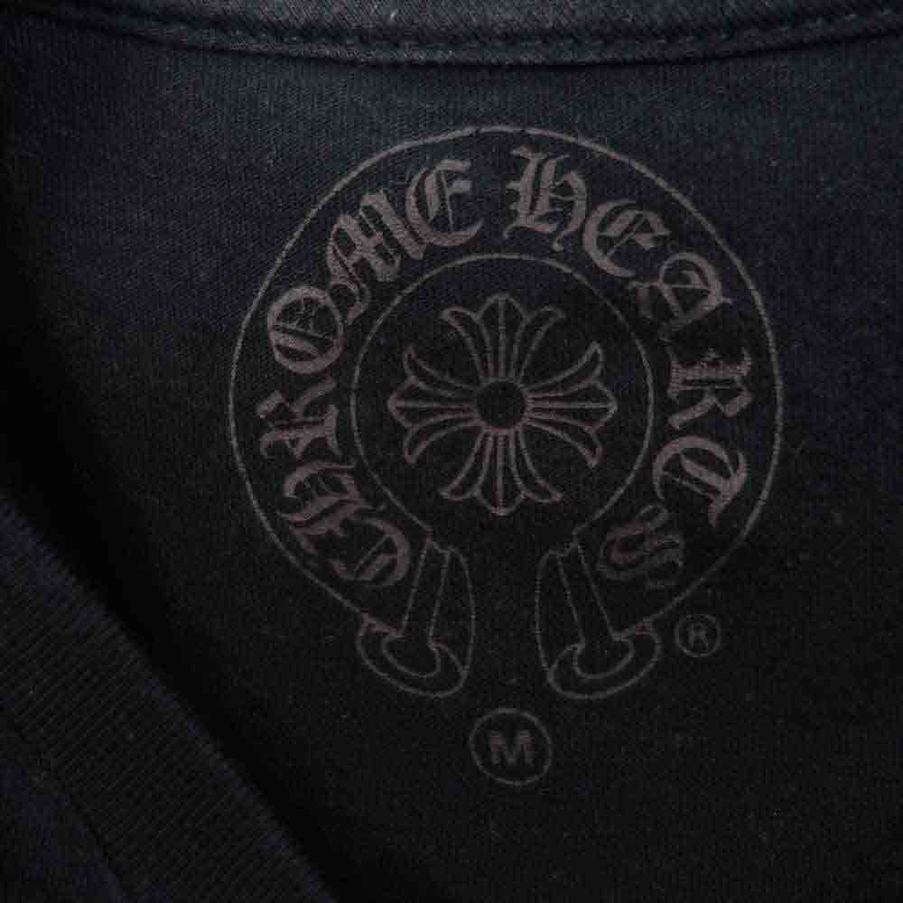 CHROME HEARTS クロムハーツ（原本無） 国内正規品 セメタリークロス バックプリント 袖ロゴ ポケット付き ロンT ブラック系 M【中古】