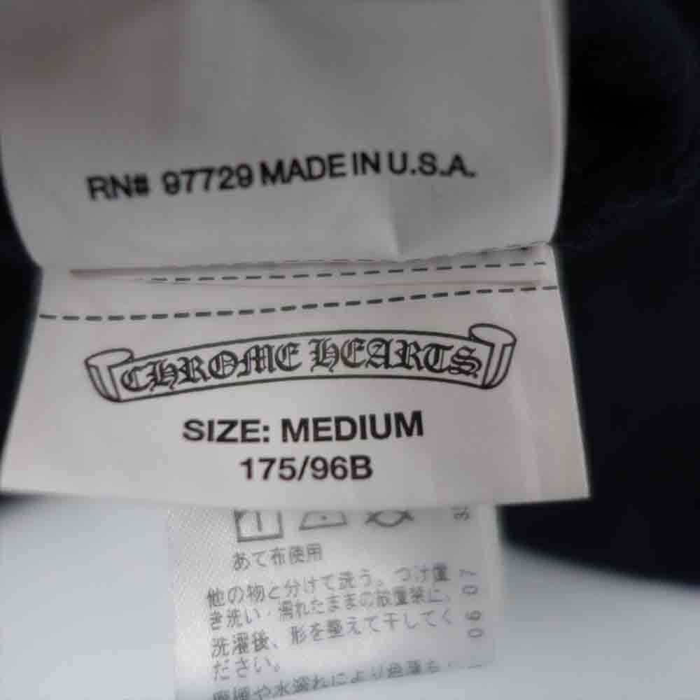 CHROME HEARTS クロムハーツ（原本無） 国内正規品 セメタリークロス バックプリント 袖ロゴ ポケット付き ロンT ブラック系 M【中古】