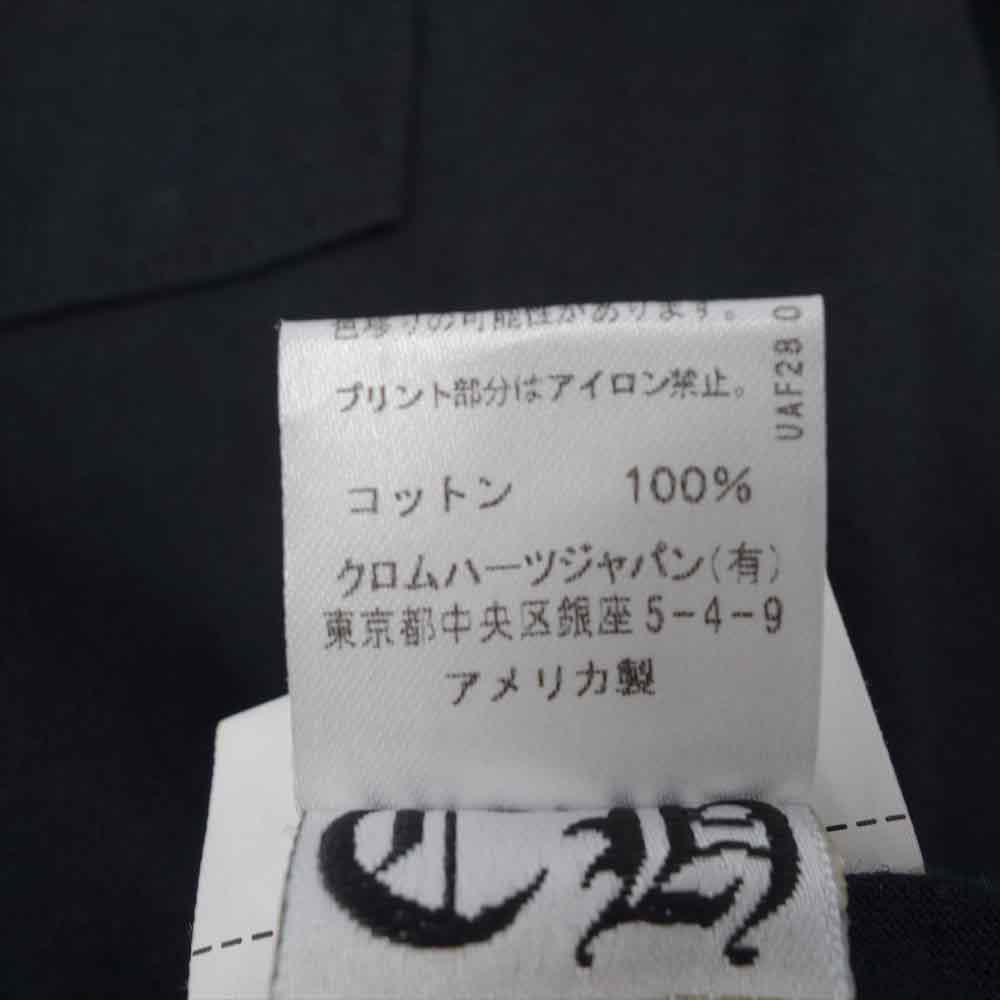 CHROME HEARTS クロムハーツ（原本無） 国内正規品 セメタリークロス バックプリント 袖ロゴ ポケット付き ロンT ブラック系 M【中古】