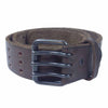 ISAMUKATAYAMA BACKLASH イサムカタヤマバックラッシュ ダブルショルダー 牛革 3PIN BUCKLE BELT バックル ベルト ダークブラウン系【中古】