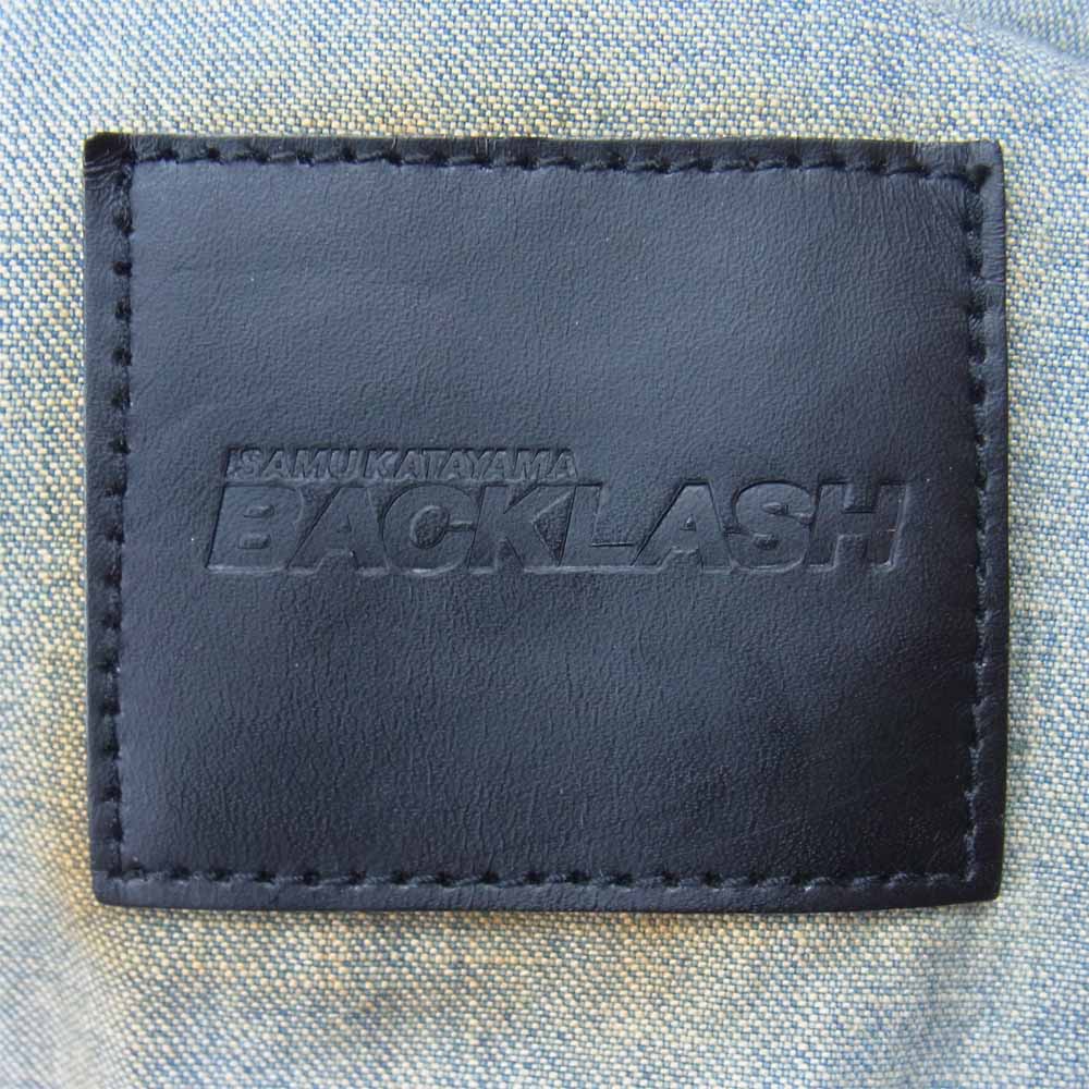 ISAMUKATAYAMA BACKLASH イサムカタヤマバックラッシュ 1308-01 ストレッチデニム10oz＋カーフスエード ダメージリペア加工 インディゴブルー系 M【中古】