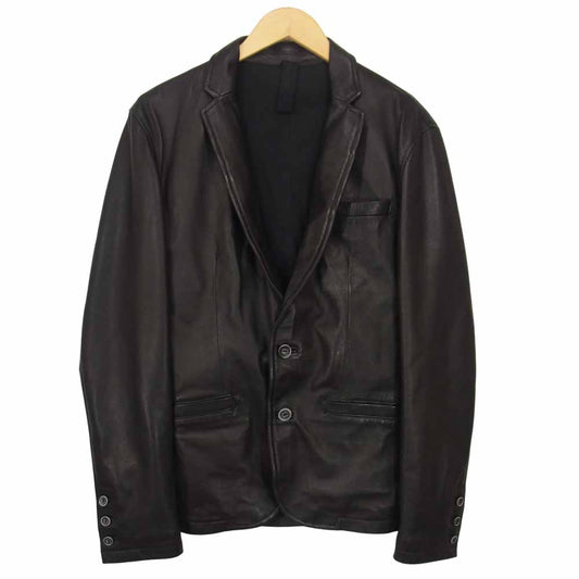 マーシャー MMU17S4006 レザー テーラード ジャケット ブラック系 M【中古】