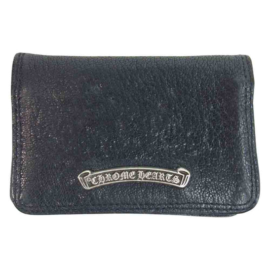 CHROME HEARTS クロムハーツ（原本無） CARD CASE レザー 名刺入れ カードケース ブラック系【中古】