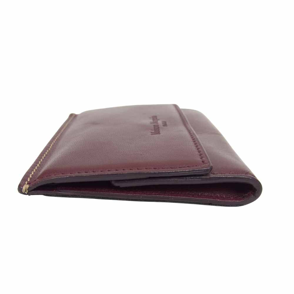 MAISON MARGIELA メゾンマルジェラ 11ライン イタリア製 レザー コインケース カードケース パスケース エンジ系【中古】