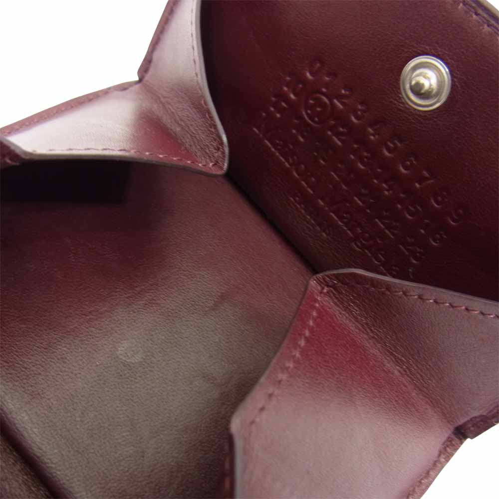 MAISON MARGIELA メゾンマルジェラ 11ライン イタリア製 レザー コインケース カードケース パスケース エンジ系【中古】