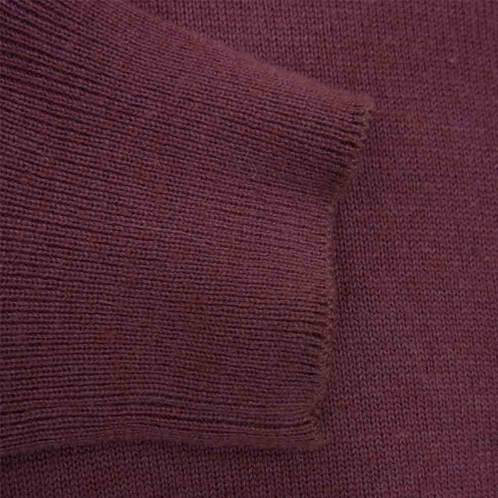 MAISON MARGIELA メゾンマルジェラ 13AW S50HA0470 スタッフインターナショナルタグ イタリア製 14ライン エルボーパッチ ウール ニット エンジ系 S【中古】
