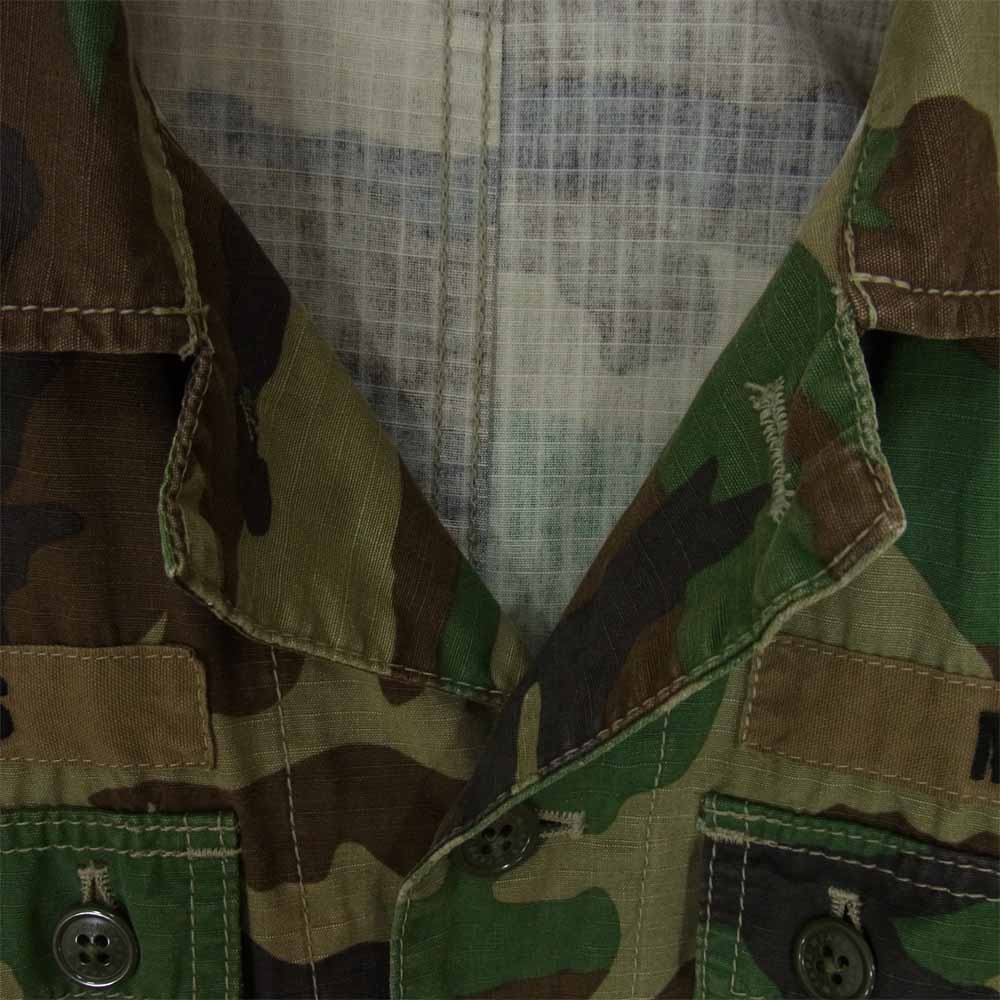 WTAPS ダブルタップス 13AW 132GWDT-SHM01S JUNGLE L/S ウッドランドカモ ジャングルシャツ カーキ系 2【美品】【中古】