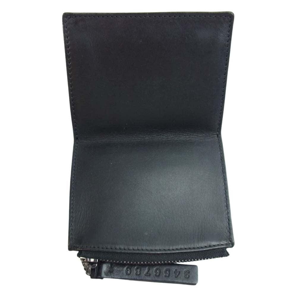 MAISON MARGIELA メゾンマルジェラ S35UI0438 11ライン コンパクト ウォレット ミニ 二つ折り 財布 ブラック系【中古】