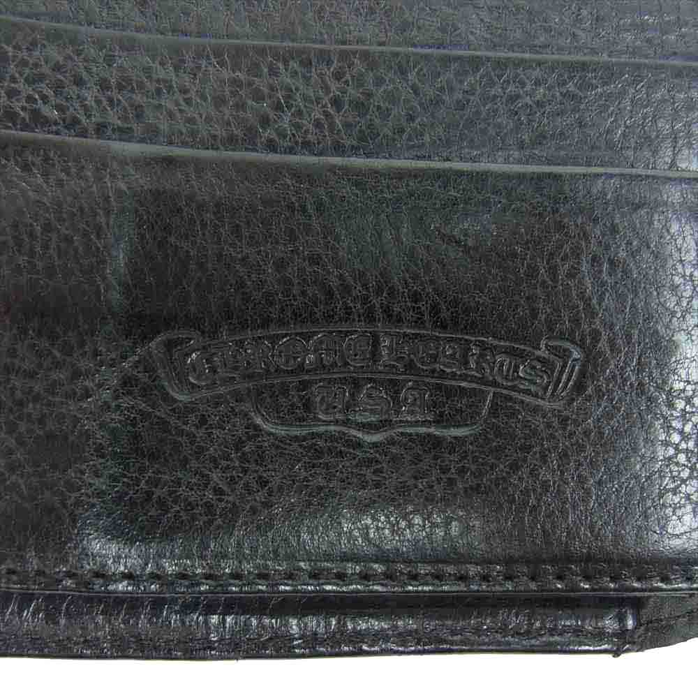 CHROME HEARTS クロムハーツ（原本無） WAVE ウェーブ クロスボール ボタン ウォレット ブラック系【中古】