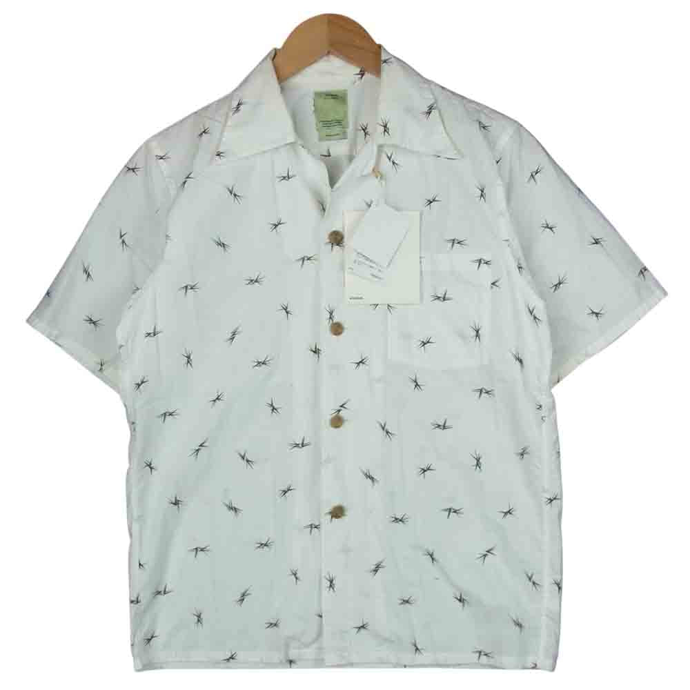 VISVIM ビズビム 16SS 116105011026 DUKE SHIRT S/S ALLOVER-V 長袖 シャツ コットン 日本製 ホワイト系 1【中古】