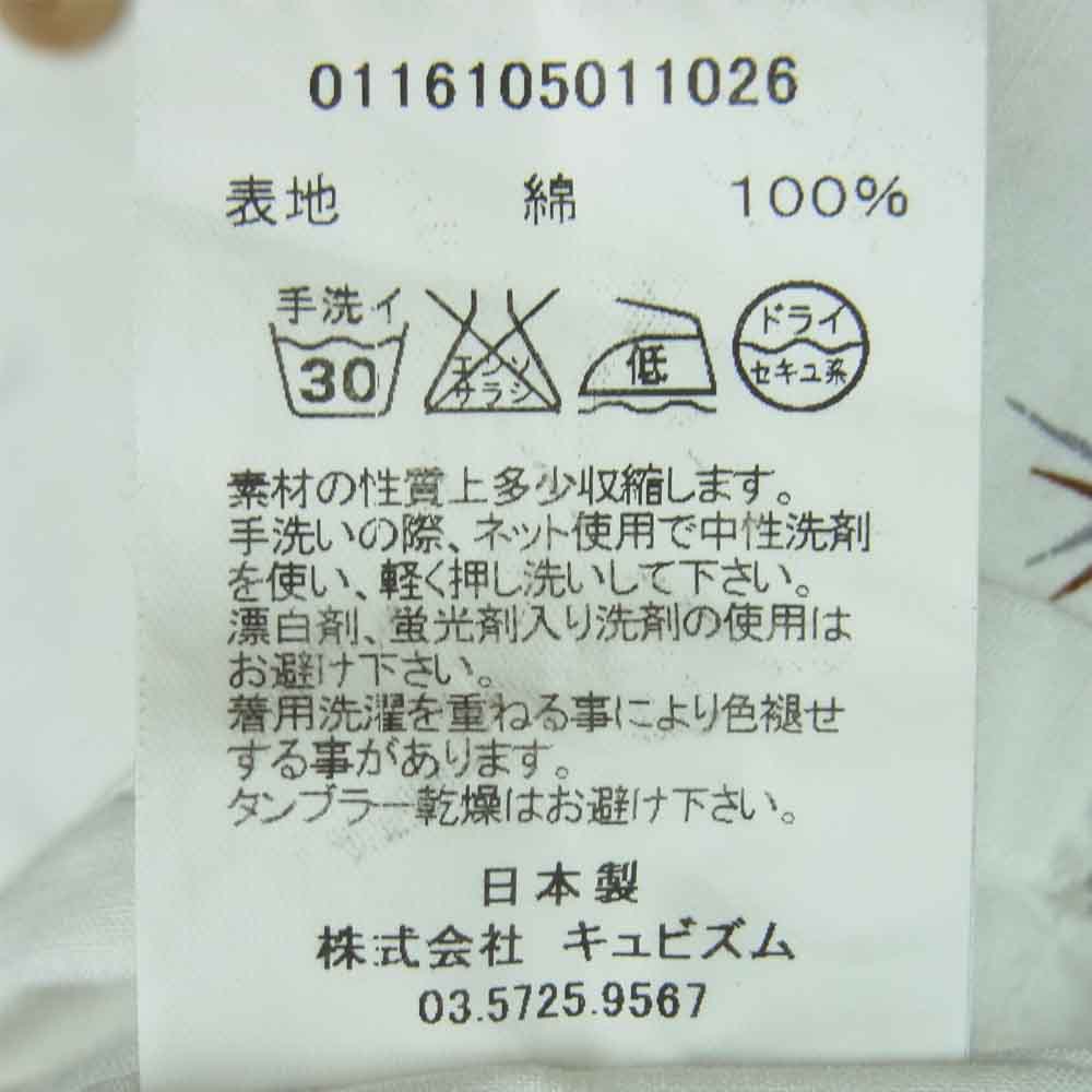 VISVIM ビズビム 16SS 116105011026 DUKE SHIRT S/S ALLOVER-V 長袖 シャツ コットン 日本製 ホワイト系 1【中古】