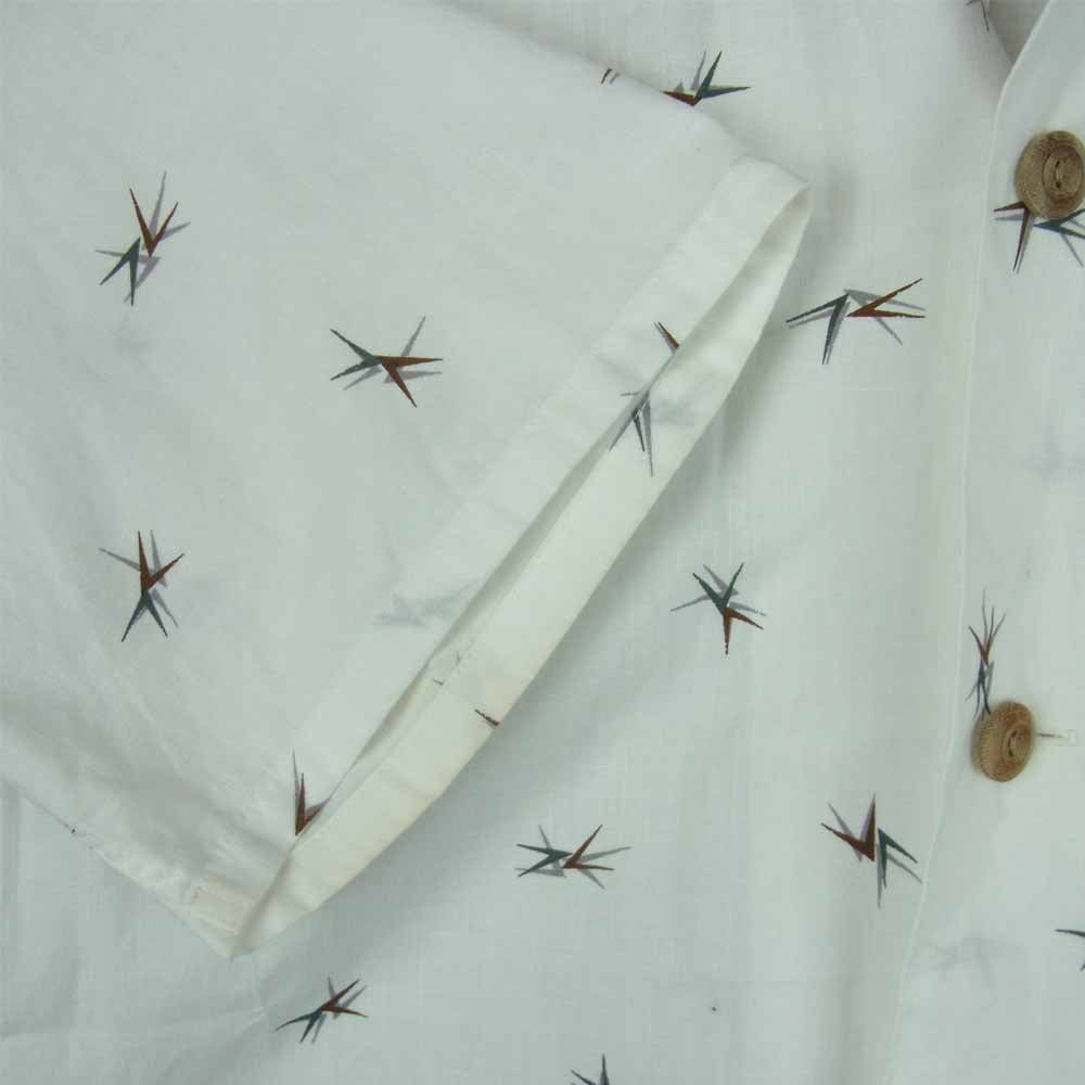 VISVIM ビズビム 16SS 116105011026 DUKE SHIRT S/S ALLOVER-V 長袖 シャツ コットン 日本製 ホワイト系 1【中古】