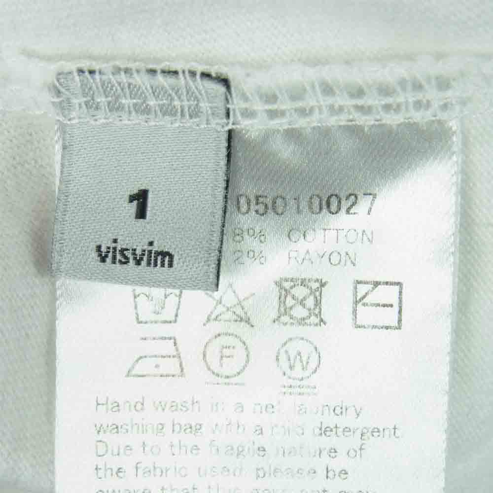 VISVIM ビズビム 17SS 117105010027 STENCIL VNTG TEE S/S 半袖 Tシャツ コットン 日本製 ホワイト系 1【中古】