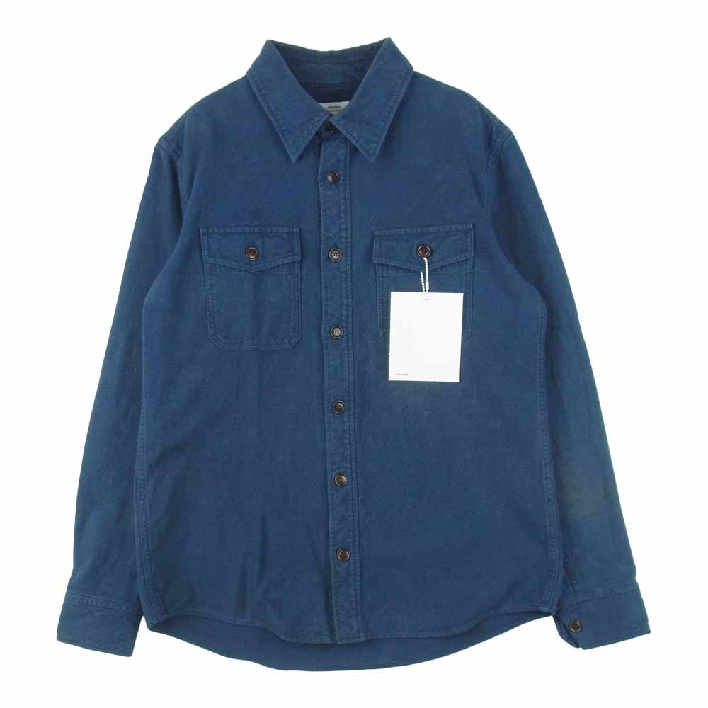 VISVIM ビズビム 16SS 0116105011009 BLACK ELK FLANNEL Y.D 長袖 シャツ コットン 日本製 ネイビー系 1【中古】