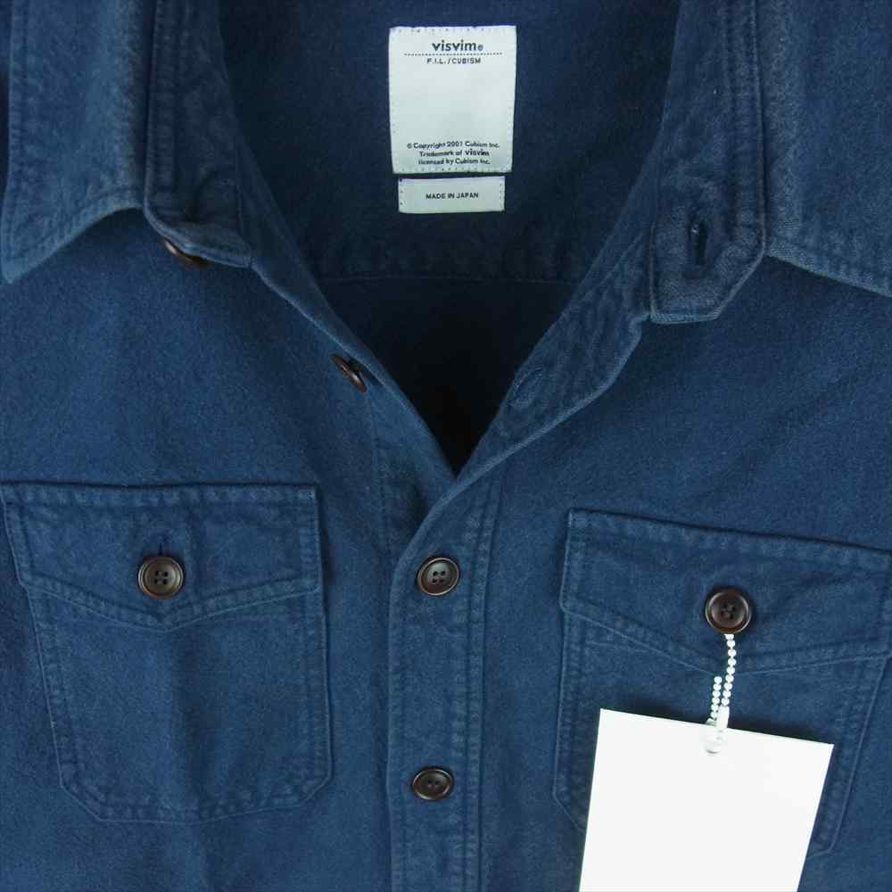 VISVIM ビズビム 16SS 0116105011009 BLACK ELK FLANNEL Y.D 長袖 シャツ コットン 日本製 ネイビー系 1【中古】