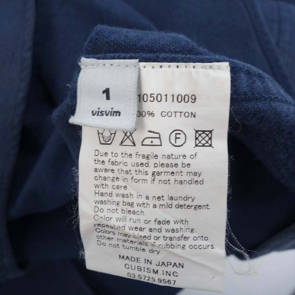 VISVIM ビズビム 16SS 0116105011009 BLACK ELK FLANNEL Y.D 長袖 シャツ コットン 日本製 ネイビー系 1【中古】