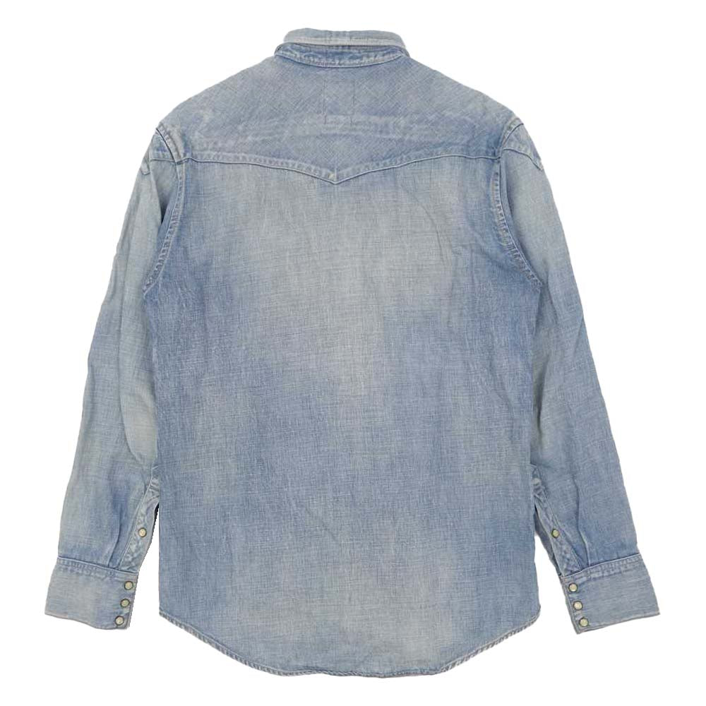 VISVIM ビズビム 15SS 115105007001 SOCIAL SCULPTURE SHIRT DMGD インディゴブルー系 1【中古】