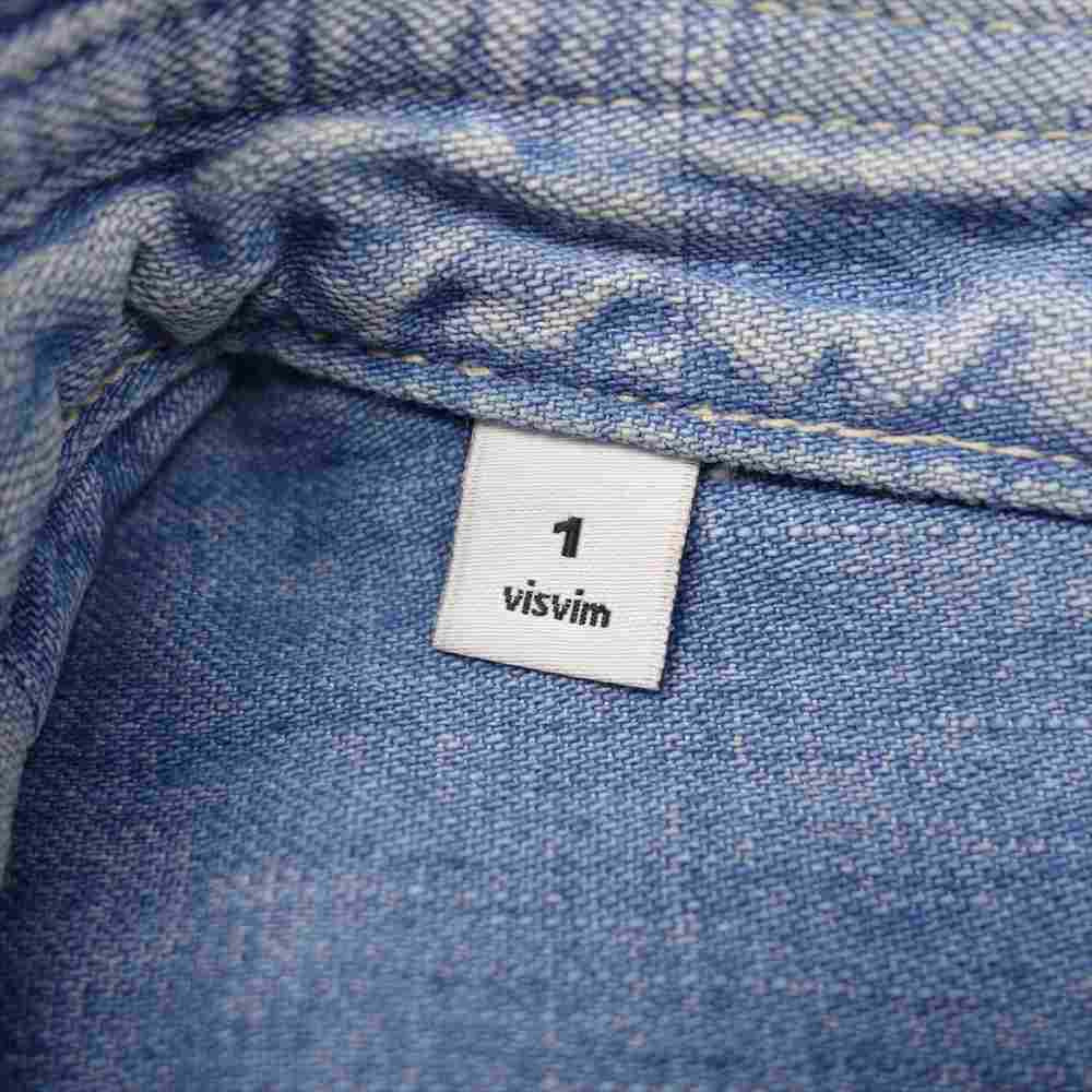 VISVIM ビズビム 15SS 115105007001 SOCIAL SCULPTURE SHIRT DMGD インディゴブルー系 1【中古】