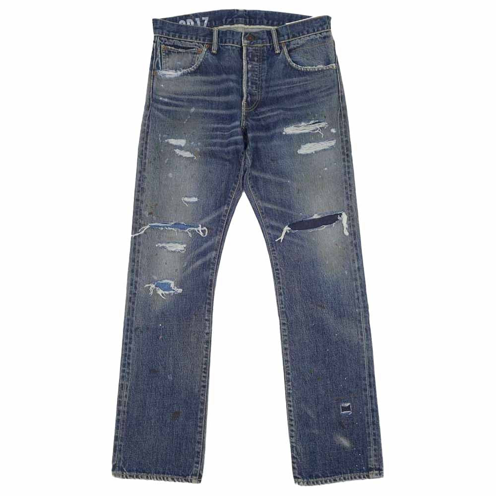 VISVIM ビズビム 120205005009 SOCIAL SCULPTURE 01 SLIM DAMAGED-17 インディゴブルー系 W32　L30【中古】