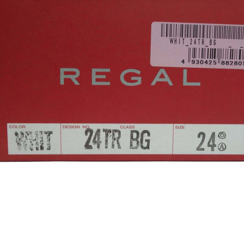 REGAL リーガル 24TR プレーントゥ レースアップ シューズ ホワイト系 24cm【美品】【中古】