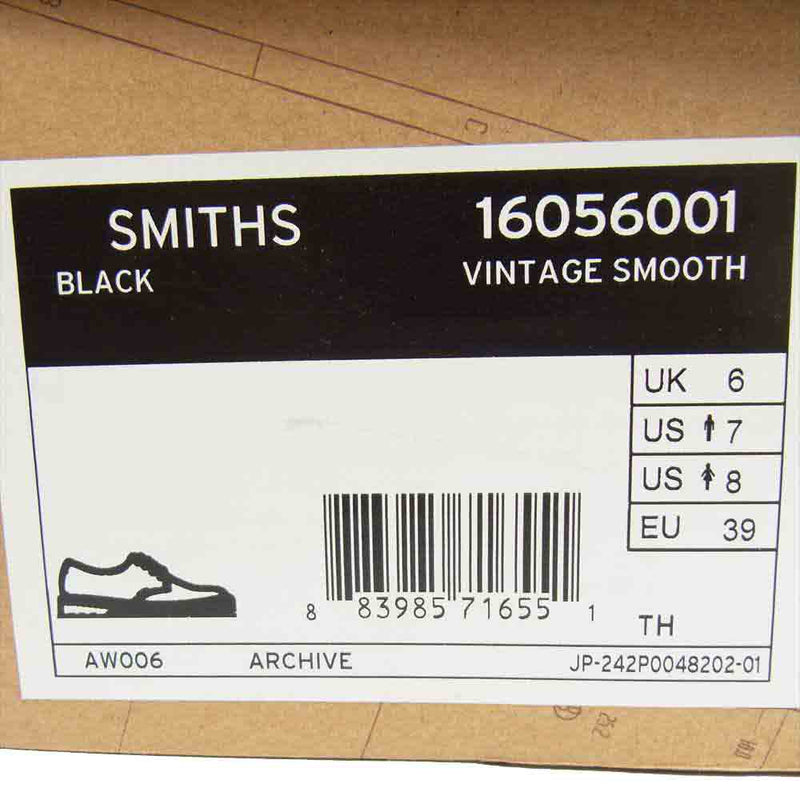 Dr.Martens ドクターマーチン 16056001 SMITHS スミス 4ホール レザーシューズ ブラック系 UK6【新古品】【未使用】【中古】