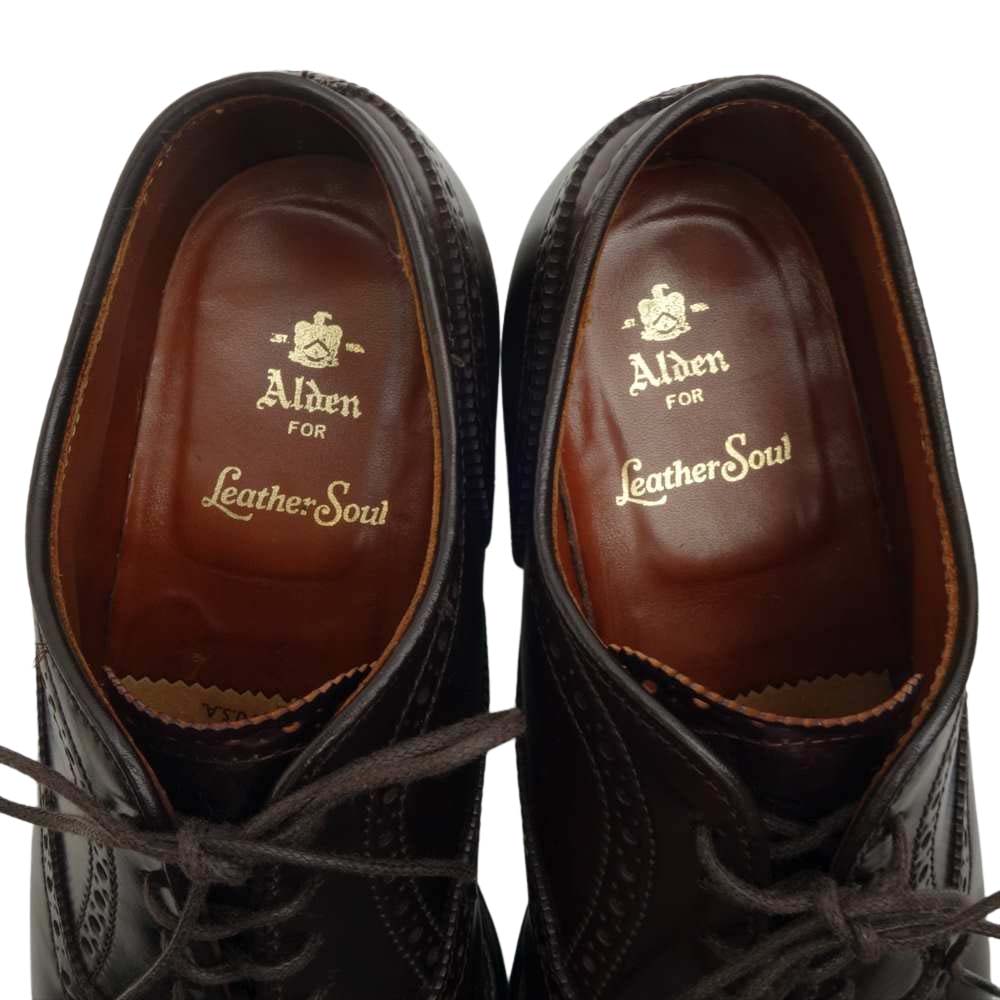 ALDEN オールデン 5160 Leather Soul別注 レザーソウル コードバン キャップトゥ ドレスシューズ 赤茶系【中古】