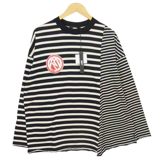 マイン ミハラヤスヒロ 20SS G04LT171-0 border docking L/S T-shirts ボーダー ドッキング ロング Tシャツ ブラック系 M【新古品】【未使用】【中古】