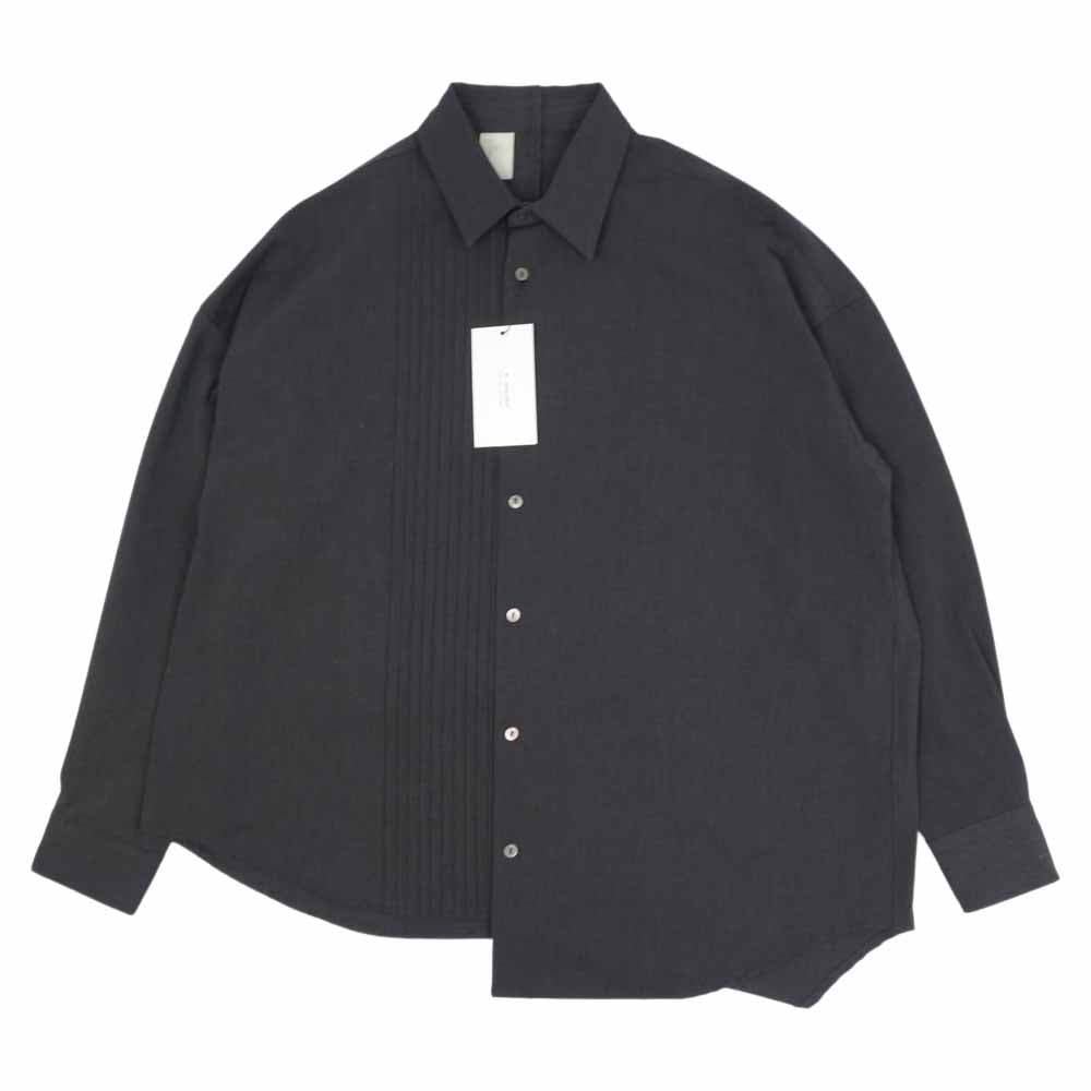 N.HOOLYWOOD エヌハリウッド 20AW 1202-SH02-001pieces PLEATED DRESS SHIRT ドレス シャツ CHARCOAL 36【新古品】【未使用】【中古】
