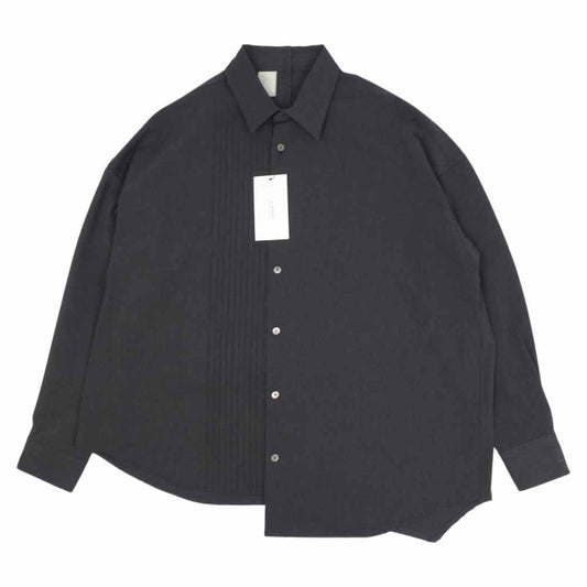 N.HOOLYWOOD エヌハリウッド 20AW 1202-SH02-001pieces PLEATED DRESS SHIRT ドレス シャツ CHARCOAL 36【新古品】【未使用】【中古】