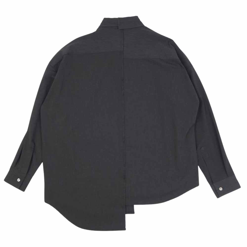 N.HOOLYWOOD エヌハリウッド 20AW 1202-SH02-001pieces PLEATED DRESS SHIRT ドレス シャツ CHARCOAL 36【新古品】【未使用】【中古】