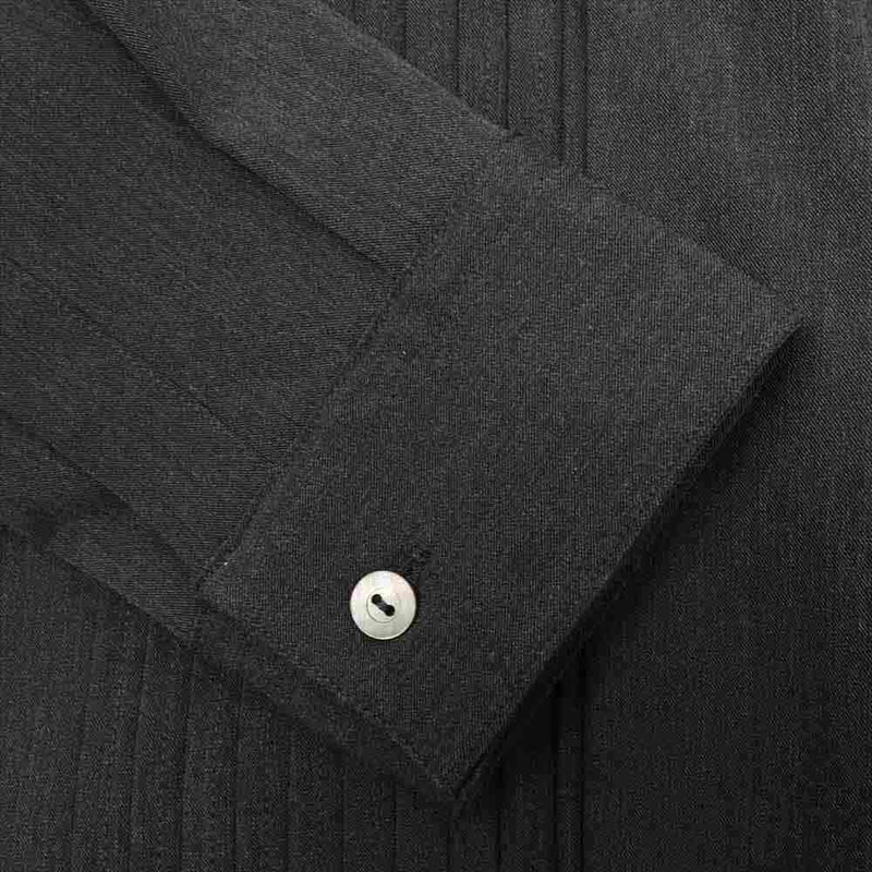 N.HOOLYWOOD エヌハリウッド 20AW 1202-SH02-001pieces PLEATED DRESS SHIRT ドレス シャツ  CHARCOAL 36【新古品】【未使用】【中古】