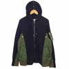 Sacai サカイ 20AW SCM-036 Sponge Sweat MA-1 Zip Hoodie ドッキング ジップ パーカー ネイビー系 3【中古】