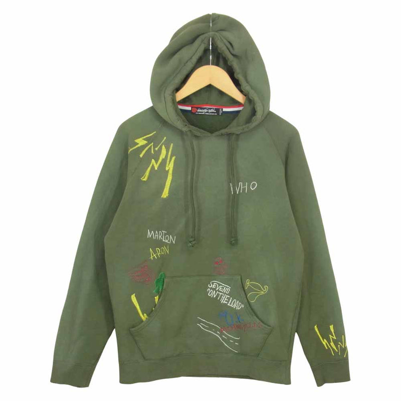 セヴシグ SW-SV-NA-1003 EMBROIDERY USED PARKA ユーズド パーカー カーキ系 L【中古】