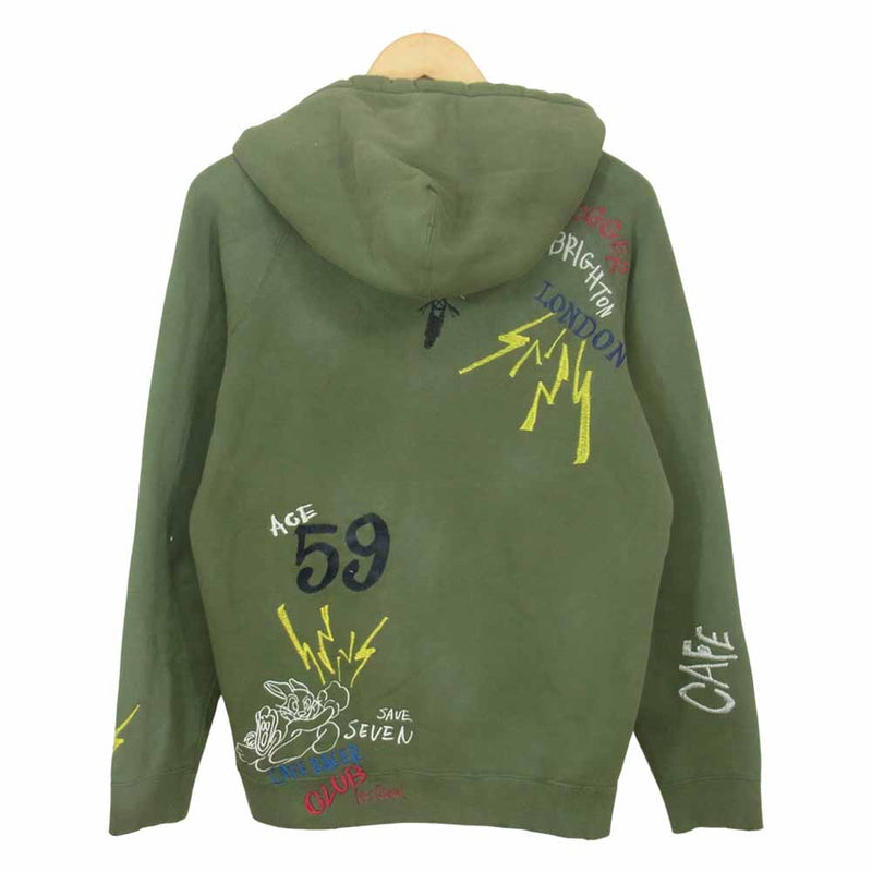 セヴシグ SW-SV-NA-1003 EMBROIDERY USED PARKA ユーズド パーカー カーキ系 L【中古】