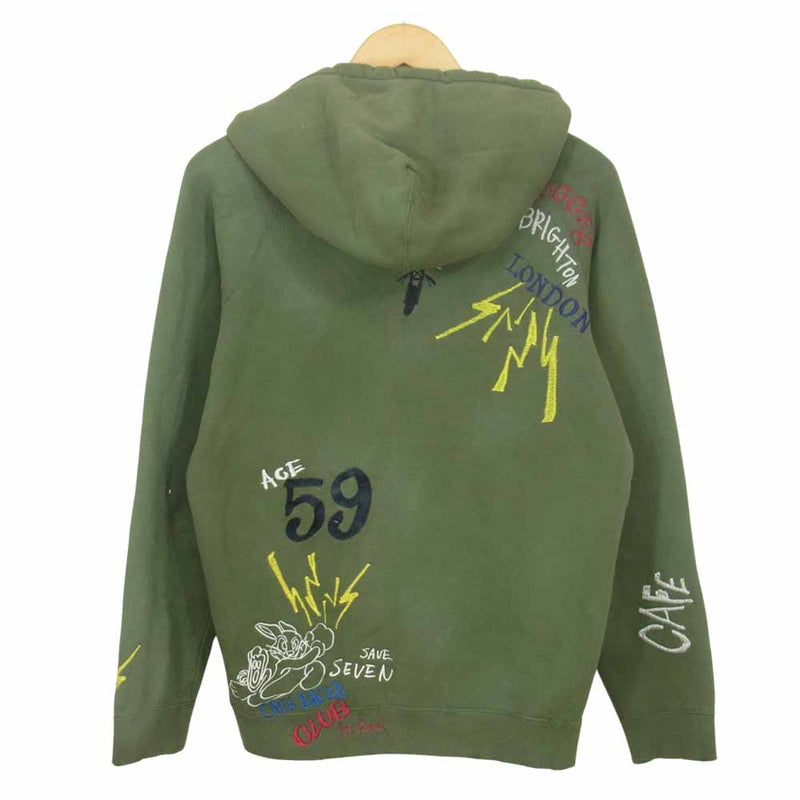 セヴシグ SW-SV-NA-1003 EMBROIDERY USED PARKA ユーズド パーカー カーキ系 L【中古】