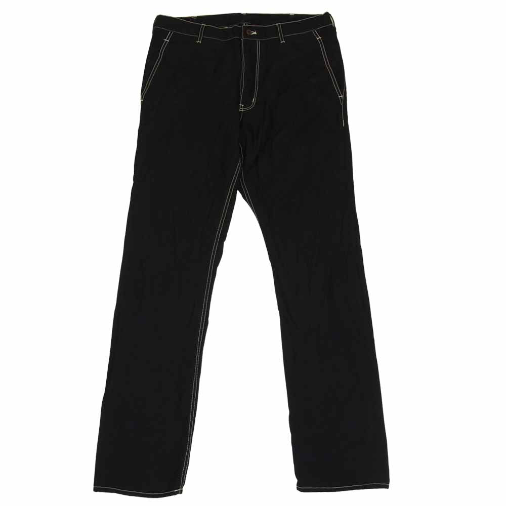COMME des GARCONS コムデギャルソン HOMME DEUX オムドゥ AD2013 DM-P043 ポリ製品染め ステッチ パンツ ブラック系 S【中古】